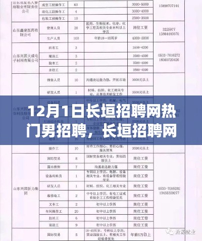 长垣招聘网独家爆料，12月男性热门岗位火热招聘季开启！