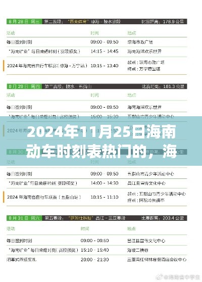 2024年11月25日海南动车时刻表热门更新与蜕变瞬间回眸
