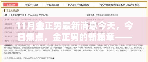 金正男的新篇章，学习变化的力量，自信成就未来之旅的最新消息今日焦点