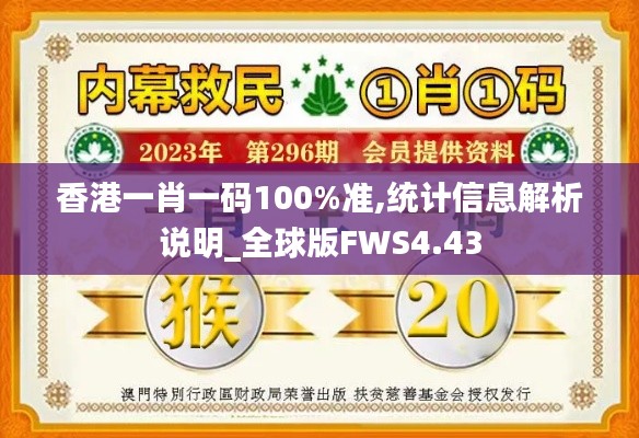 香港一肖一码100%准,统计信息解析说明_全球版FWS4.43
