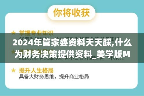 2024年管家婆资料天天踩,什么为财务决策提供资料_美学版MET8.16