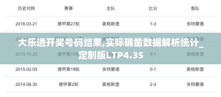 大乐透开奖号码结果,实际确凿数据解析统计_定制版LTP4.35