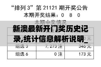 新澳最新开门奖历史记录,统计信息解析说明_职业版QJM46.614