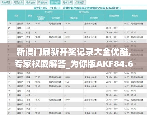 新澳门最新开奖记录大全优酷,专家权威解答_为你版AKF84.601