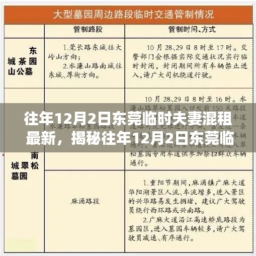 揭秘东莞临时夫妻混租现象，最新动态与深度解读（往年12月2日最新资讯）