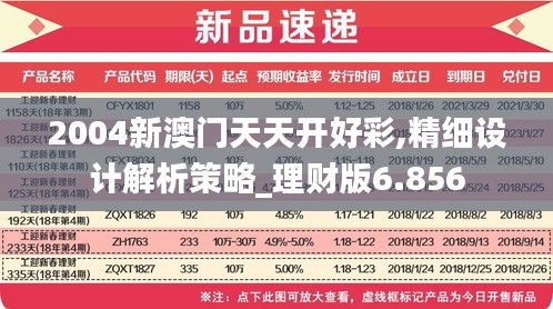 2004新澳门天天开好彩,精细设计解析策略_理财版6.856