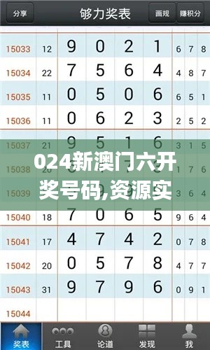 024新澳门六开奖号码,资源实施方案_策略版7.522