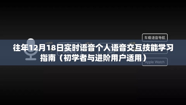 语音交互技能学习指南，个人语音交互技能进阶与提升（适合初学者与进阶用户）