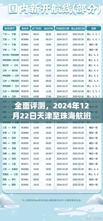 天津至珠海航班实时查询系统深度解析与全面评测报告
