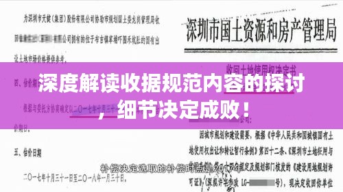深度解读收据规范内容的探讨，细节决定成败！