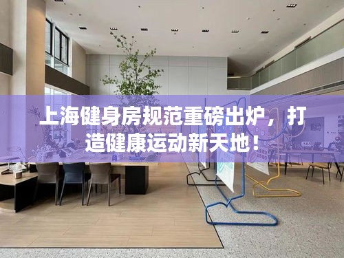 上海健身房规范重磅出炉，打造健康运动新天地！