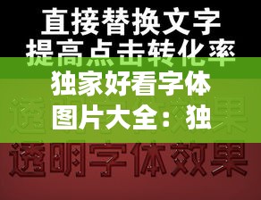 独家好看字体图片大全：独字好看的字体 