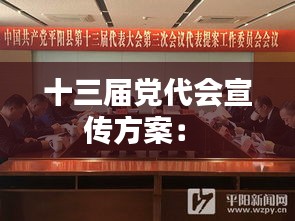 十三届党代会宣传方案： 
