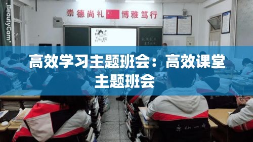 高效学习主题班会：高效课堂主题班会 