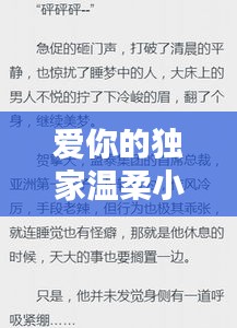 爱你的独家温柔小说：爱你的温柔什么歌名 