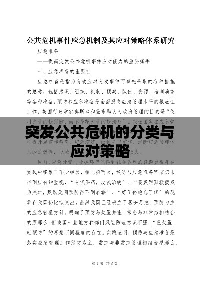 突发公共危机的分类与应对策略