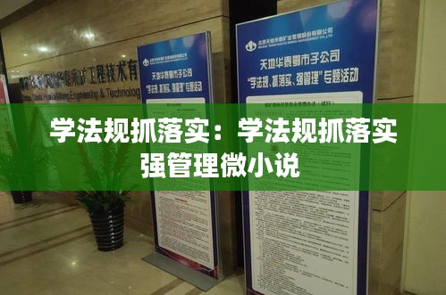 学法规抓落实：学法规抓落实强管理微小说 