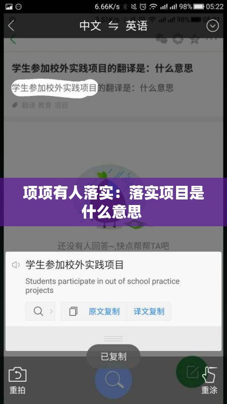 项项有人落实：落实项目是什么意思 