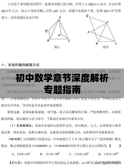初中数学章节深度解析专题指南