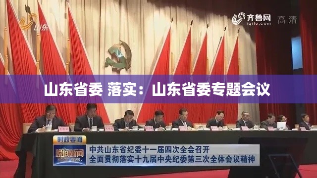 山东省委 落实：山东省委专题会议 