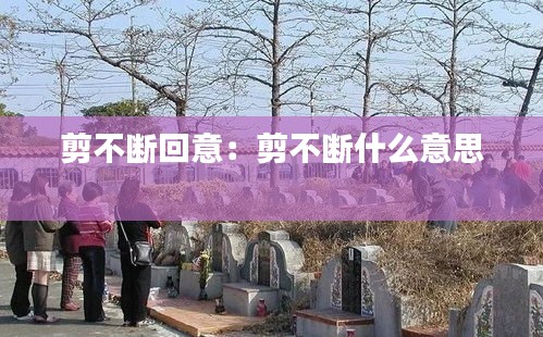 剪不断回意：剪不断什么意思 