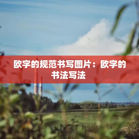欧字的规范书写图片：欧字的书法写法 