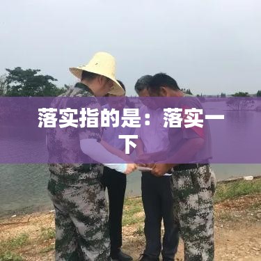 落实指的是：落实一下 