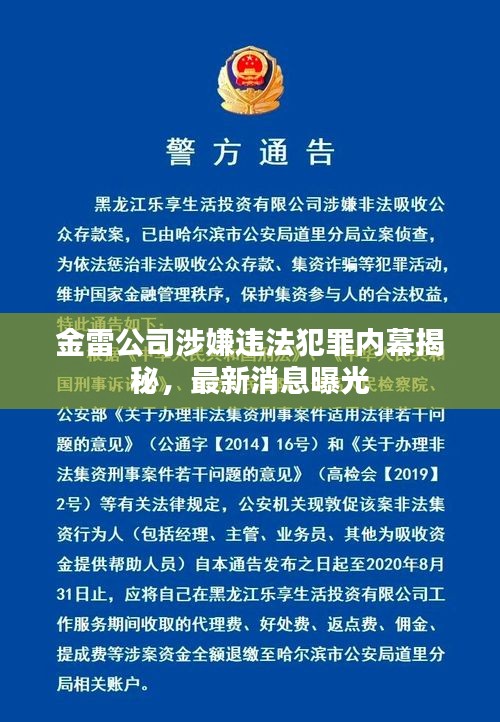 金雷公司涉嫌违法犯罪内幕揭秘，最新消息曝光