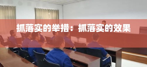 抓落实的举措：抓落实的效果 