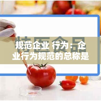 规范企业 行为：企业行为规范的总称是什么 