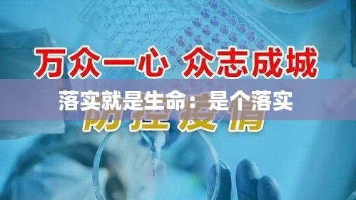 落实就是生命：是个落实 