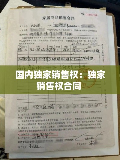 国内独家销售权：独家销售权合同 