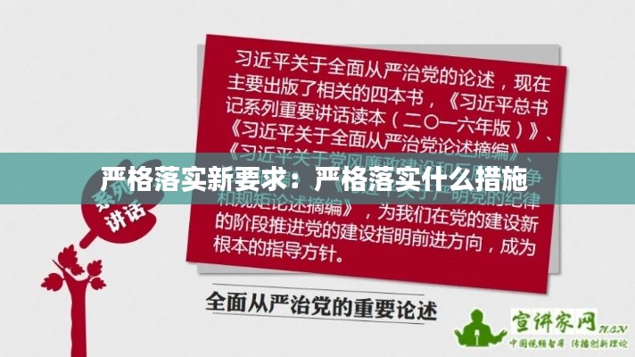 严格落实新要求：严格落实什么措施 