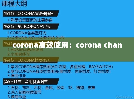corona高效使用：corona chan 