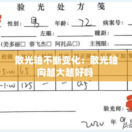 散光轴不断变化：散光轴向越大越好吗 