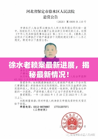 徐水老赖案最新进展，揭秘最新情况！