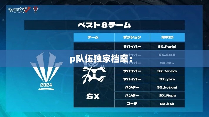 p队伍独家档案： 
