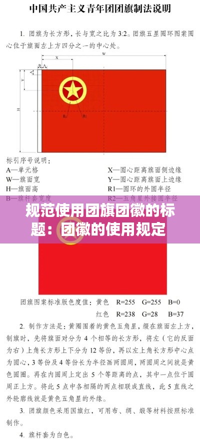 规范使用团旗团徽的标题：团徽的使用规定 