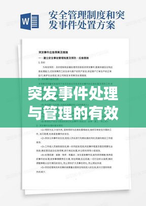 突发事件处理与管理的有效策略探讨
