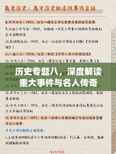 历史专题八，深度解读重大事件与名人传奇