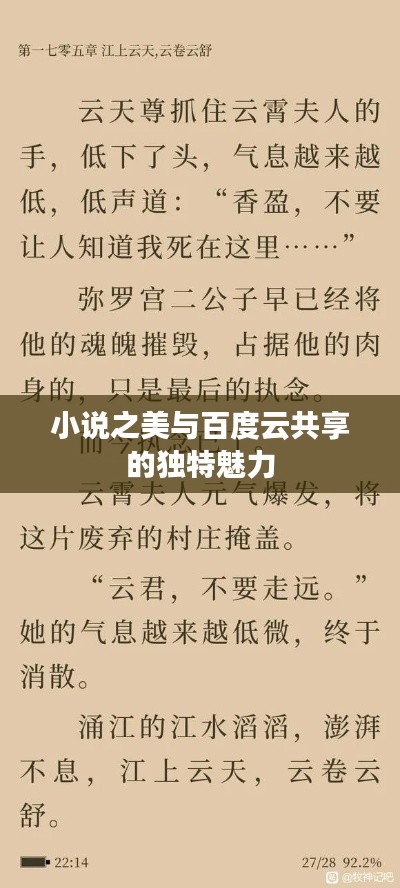 小说之美与百度云共享的独特魅力