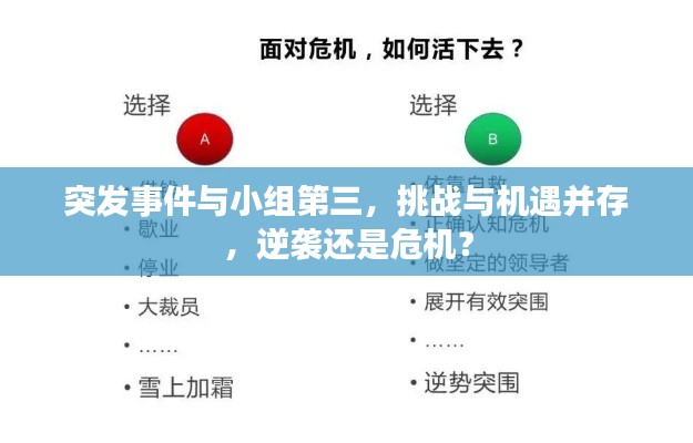 突发事件与小组第三，挑战与机遇并存，逆袭还是危机？