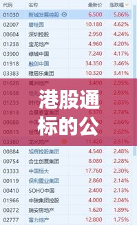 港股通标的公司排名榜单重磅出炉！