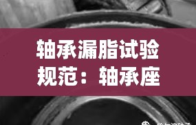 轴承漏脂试验规范：轴承座渗油试验 