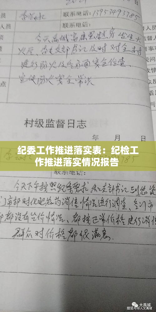 纪委工作推进落实表：纪检工作推进落实情况报告 