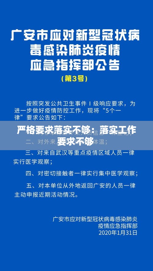 严格要求落实不够：落实工作要求不够 