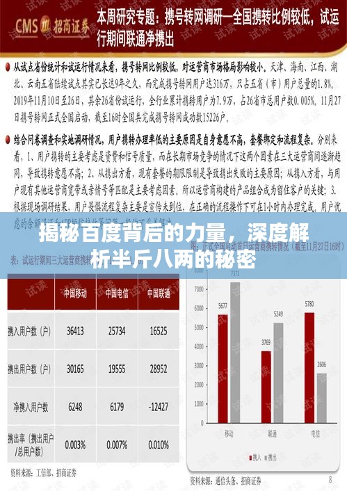 揭秘百度背后的力量，深度解析半斤八两的秘密