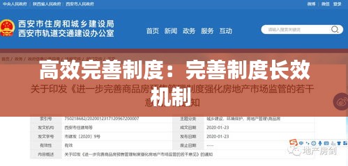 高效完善制度：完善制度长效机制 