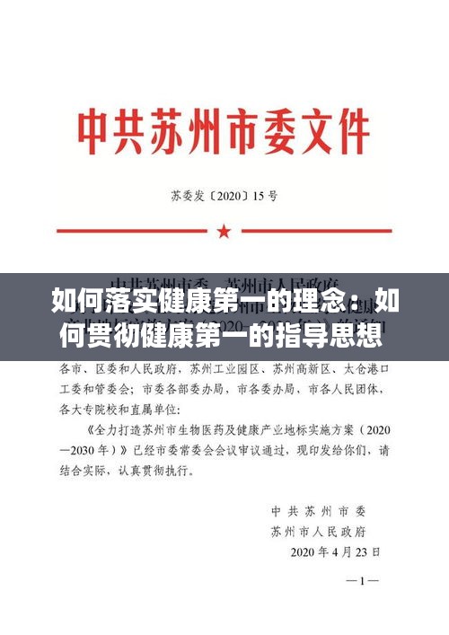如何落实健康第一的理念：如何贯彻健康第一的指导思想 