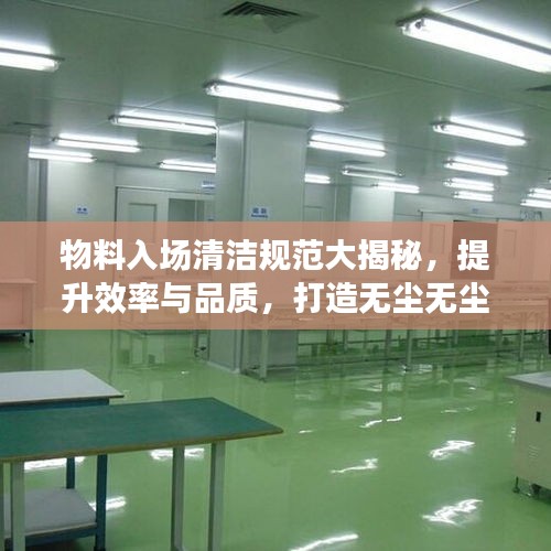 物料入场清洁规范大揭秘，提升效率与品质，打造无尘无尘作业环境！